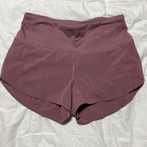 Lululemon Speed Up Shorts High Rise 2.5 Size 4 Velvet Dust
